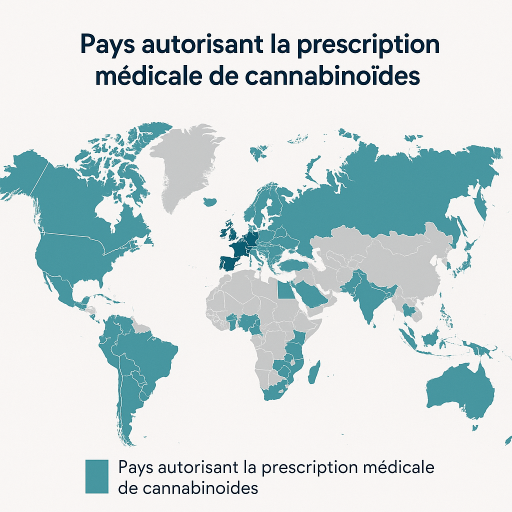 Carte mondiale des prescriptions médicales de cannabinoïdes